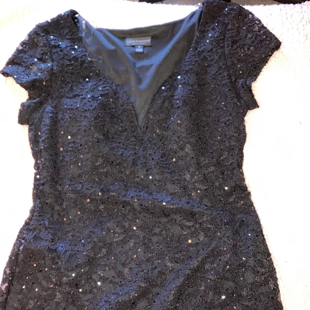 Black glitter dress